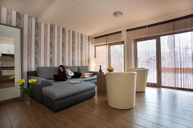 Rodinný apartmán s kuchyňou, terasou a krásnym výhľadom